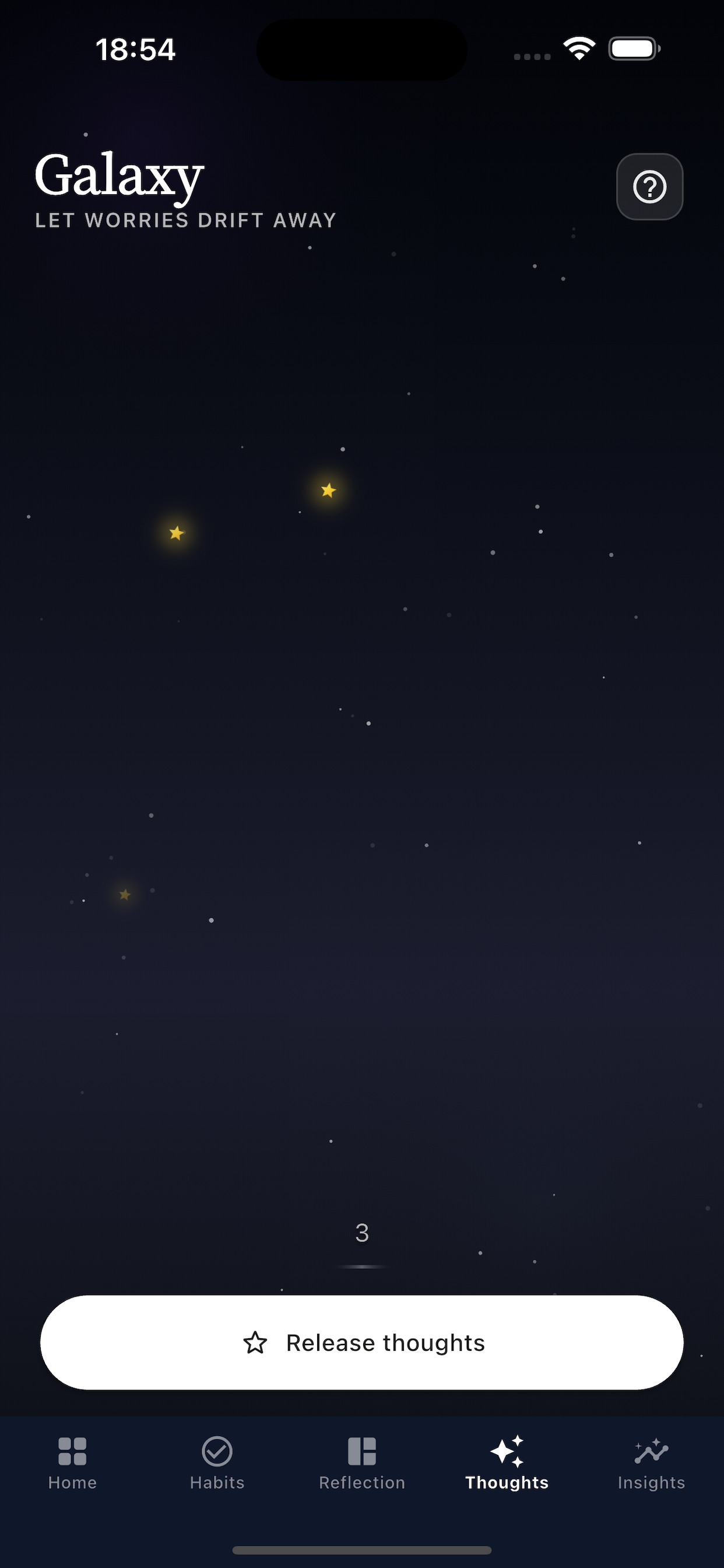 Presently thought release starry view